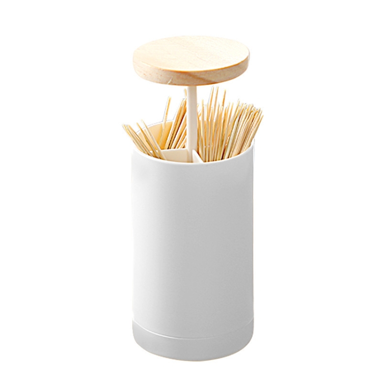 

Dual-Purpose Toothpick Cotton Swab Storage Box Household Automatic Push-Type Portable Storage Box