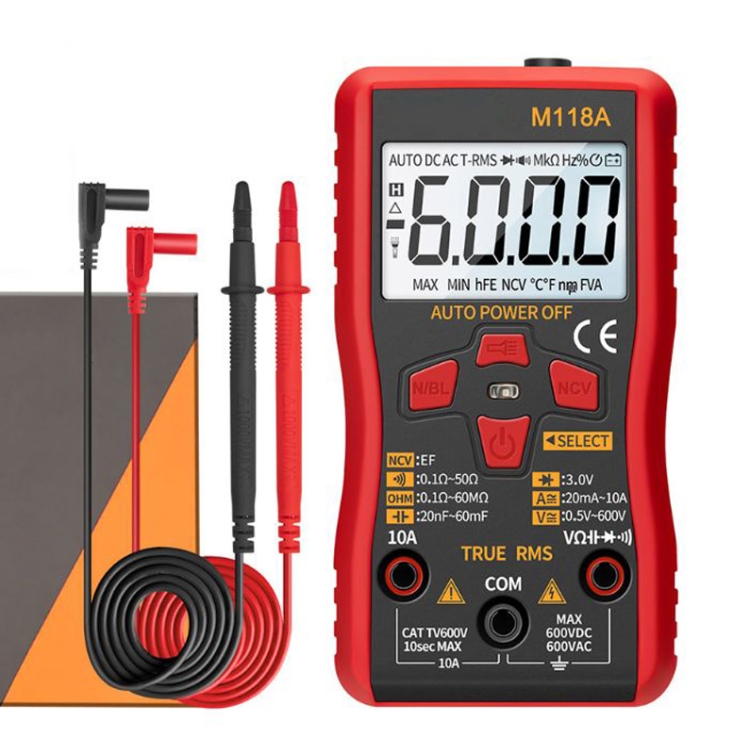 

ANENG M118A High-Precision Automatic Range Multimeter Multi-Function Small Electrician Instrumentation Digital Universal Meter
