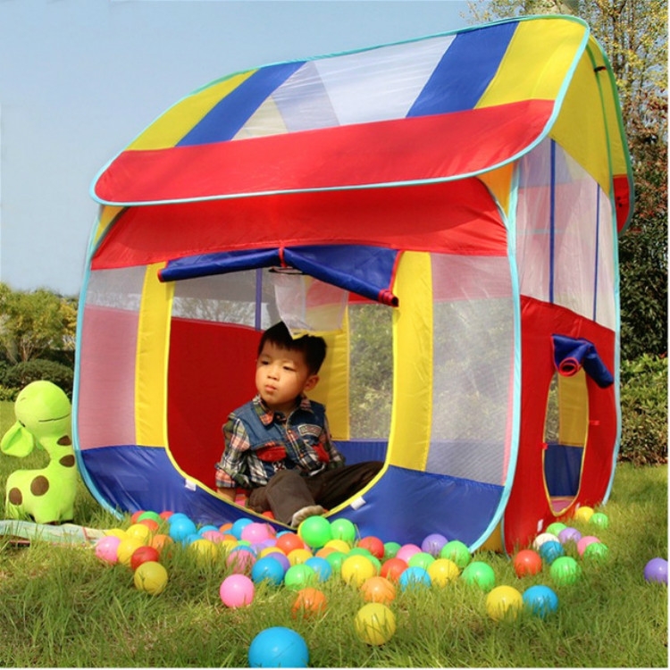 

Children Toy House Yurt Game Tent Automatically Pops Up and Folds(Blue)