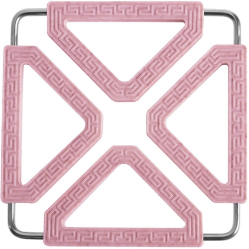 

3 PCS Wheat Fiber Foldable Thick Non-Slip Insulation Pad Home Table Anti-Scalding Casserole Coaster, Shape: Square(Pink)