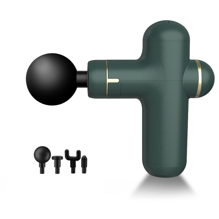 

Mini Sports Fitness Portable Fascia Gun Muscle Relaxation Massager 4 Gears 4 Heads 12V (Green)