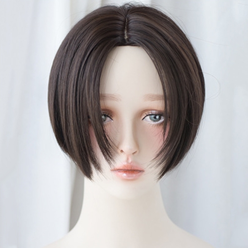 

Women Short Wigs Natural And Lifelike Hair Cover, Colour: Black Brown 25CM