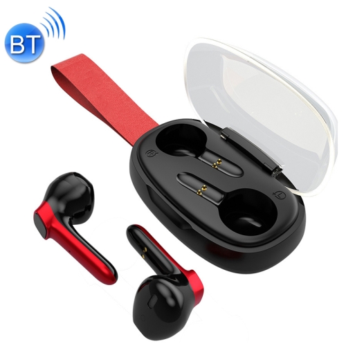 

B60 TWS Binaural Digital Display Noise Reduction Touch Wireless Bluetooth Earphone, Colour: Red Black