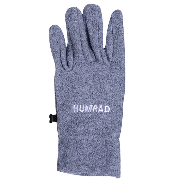 

HUMRAD Fall And Winter Outdoor Thermal Cold-proof Touch Screen Polar Fleece Gloves, Size: Free Size(Gray)