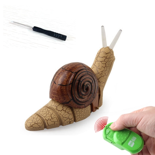 

7701 Children Electric Infrared Remote Control Snail Simulation Tricky Pet(Brown)