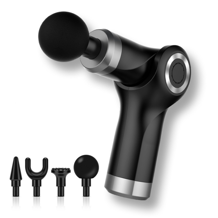 

Fascia Gun Pocket Electric Shock Gun Muscle Massage Gun, Specification: Folding (Black)