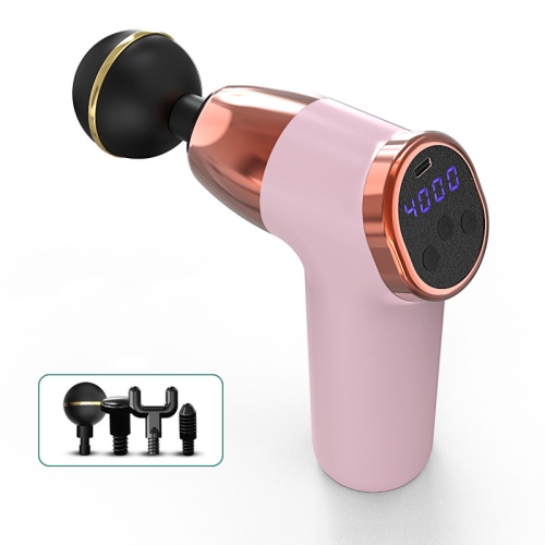 

Fascia Gun Pocket Electric Shock Gun Muscle Massage Gun, Specification: LCD Screen 20-speed (Pink)