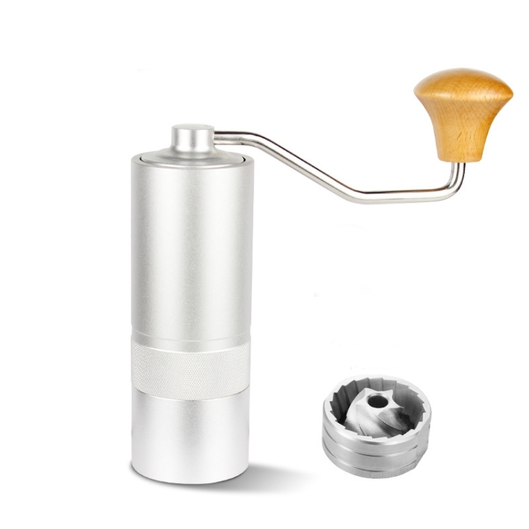 

R03 Stainless Steel Hand Grinder Portable Coffee Grinder Manual Coffee Machine(Silver)