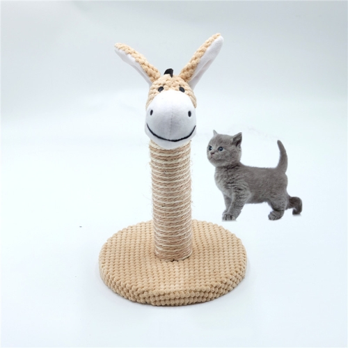 

Simulation Animal Creative Plush Sisal Cat Climbing Frame Cat Scratching Board Column Cat Pet Toy(Small Donkey)