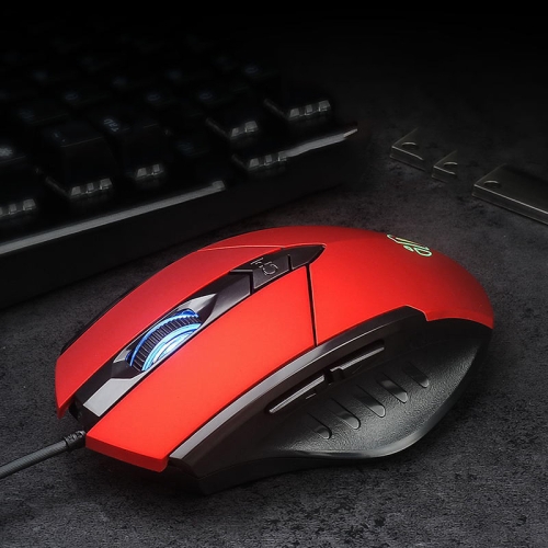 

Inphic PW1 Game Mute Macro Definition Illuminated Wired Mouse, Cable Length: 1.5m(Red Game Version)