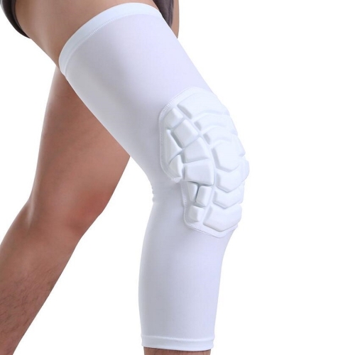 

Hot Pressed Honeycomb Knee Pads Basketball Climbing Sports Knee Pads Protective Gear, Specification: S (White)