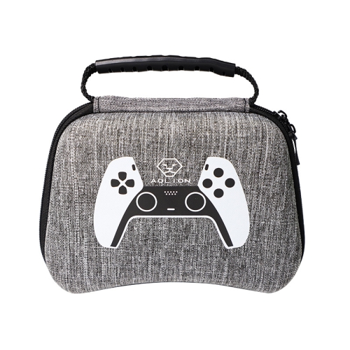 

2 PCS AOLION Game Handle Waterproof EVA Storage Bag Hard Shell Bag For PS5/PS4(Gray)