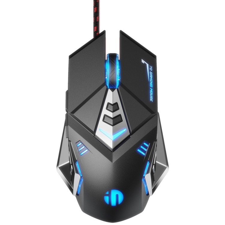 

Inphic PW5P 4800 DPI 7 Keys Home Computer USB Gaming Luminous Wired Mouse, Cable Length: 1.5m(Black)