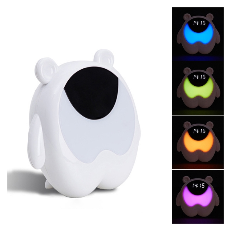 

Creative Time Light Childrens Bedroom Smart Timer Bedside Alarm Clock, Style:Seven Color Models 3W(White)