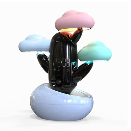 

Cloud Weather Time Light Multifunctional Smart Induction Child Wake Up Alarm Clock(Blue)