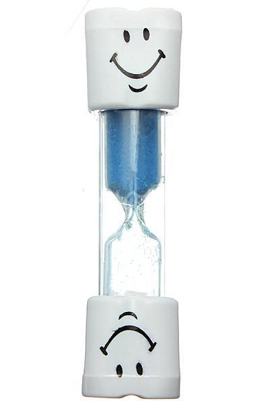 

2 PCS Sand Clock 3 Minutes Smiling Face Decorative Hourglass Household Kids Toothbrush Timer Gifts(Blue)