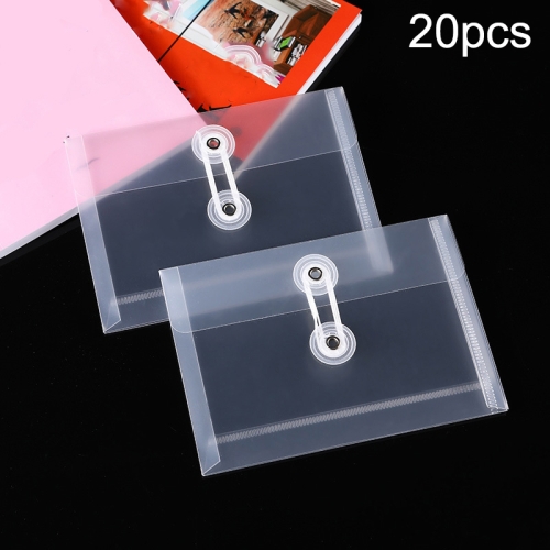 

20 PCS A6 Wire-Wound File Bag Transparent Three-Dimensional File Bag Hand Account Mini Storage Bag Waterproof Test Paper Bag(Horizontal )