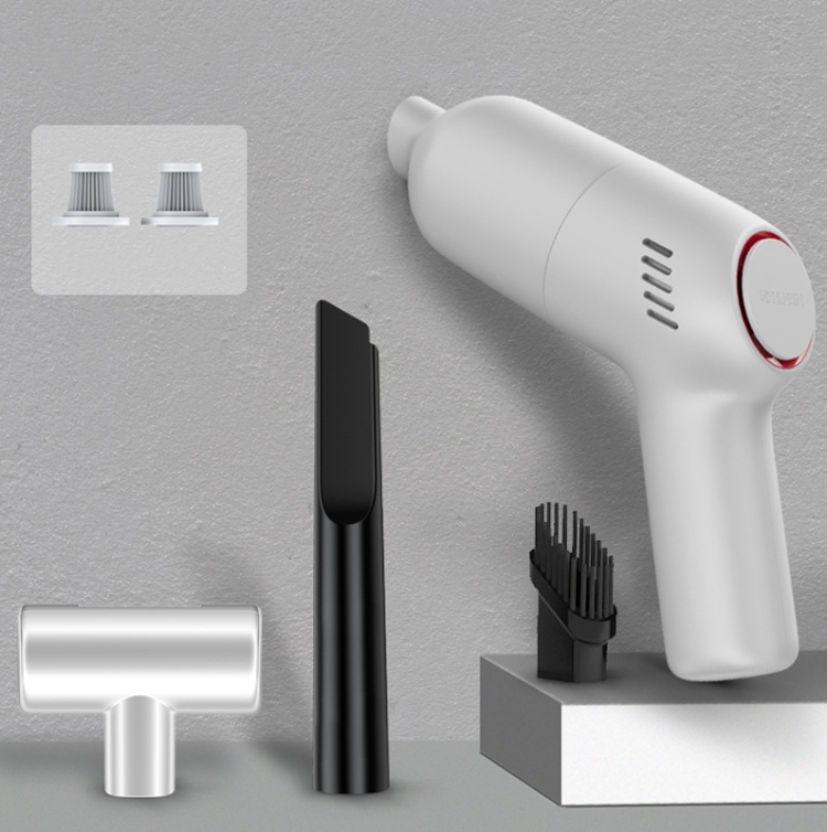 

SHANEN 120W 8000Pa Car Vacuum Cleaner Car Wireless Charging High-Power Powerful Mini Handheld Vacuum Cleaner White Filterx2