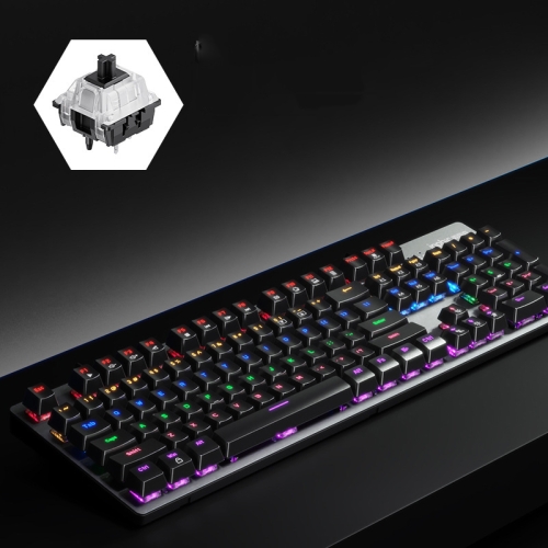 

Inphic V910 Mechanical Metal Wired Keyboard Full-key Non-rush Gaming Keyboard, Cable Length: 1.5m, Colour: Iron Gray Black Axis