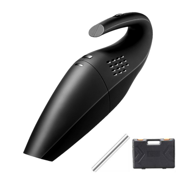 

120W Car Vacuum Cleaner Handheld High-Power Mini Cleaner Black Wireless With Toolbox