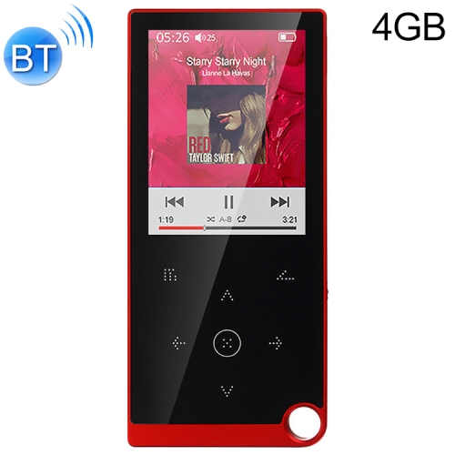 

2.4 inch Touch-Button MP4 / MP3 Lossless Music Player, Support E-Book / Alarm Clock / Timer Shutdown, Memory Capacity: 4GB Bluetooth Version(Red)