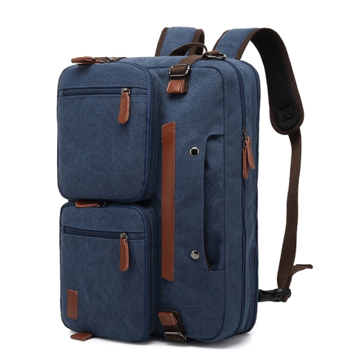 

10001 Business Computer Backpack Multifunctional Simple Waterproof Nylon Travel Backpack, Size: 17.3 inch(Canvas Royal Blue)