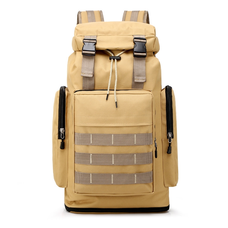 

QY868 Outdoor Mountaineering Bag Large Capacity Travel Camping Backpack(Khaki)
