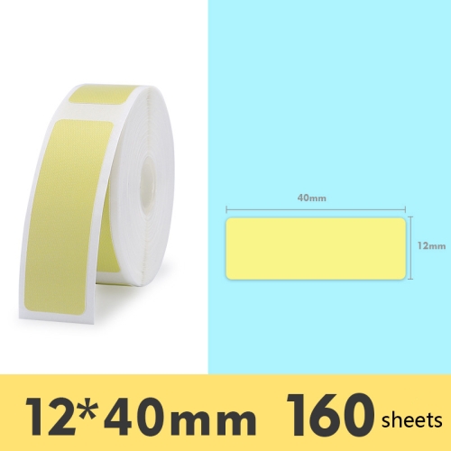 

2 PCS Supermarket Goods Sticker Price Tag Paper Self-Adhesive Thermal Label Paper for NIIMBOT D11, Size: Yellow 12X40mm 160 Sheets