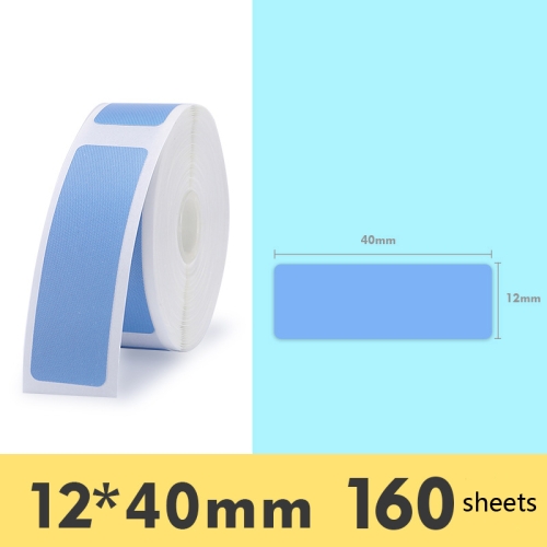 

2 PCS Supermarket Goods Sticker Price Tag Paper Self-Adhesive Thermal Label Paper for NIIMBOT D11, Size: Lake Blue 12x40mm 160 Sheets