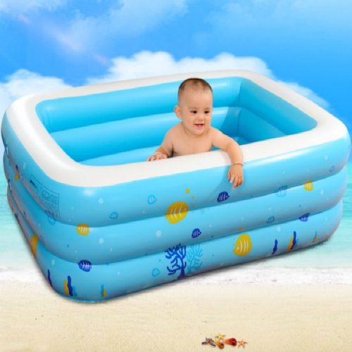 

Intime Household Indoor and Outdoor Children Square Large Inflatable Swimming Pool, Size: 262 x 175 x 60cm