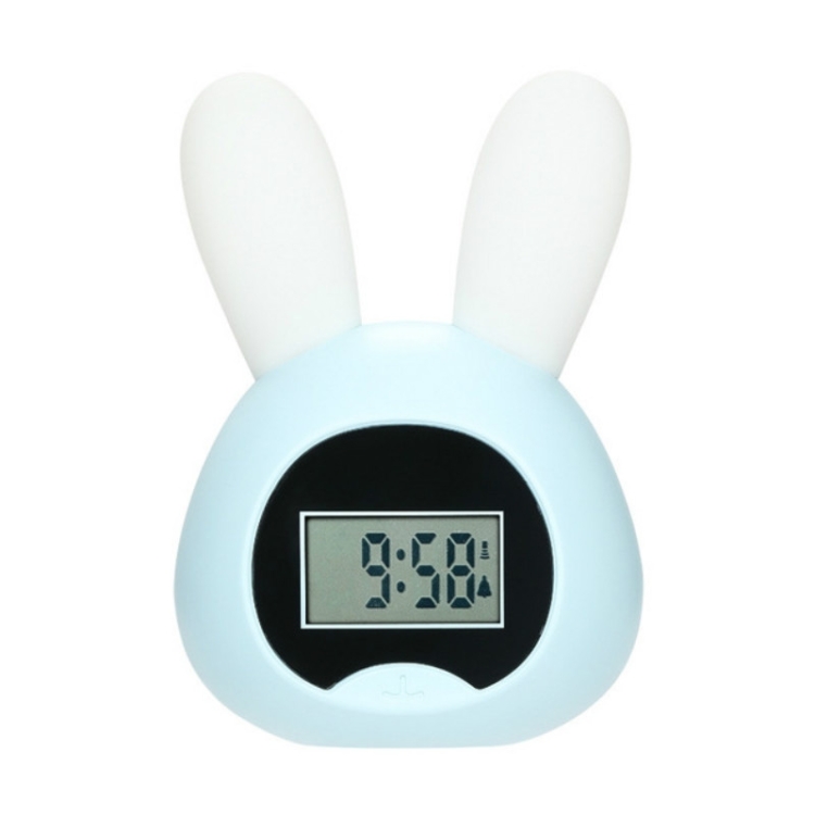 

Multifunctional Cartoon Animal Shape Creative LED Luminous Electronic Alarm Clock, Style:Cute Rabbit(Blue)
