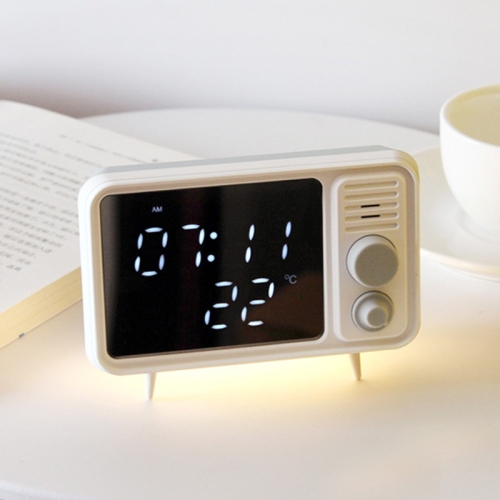 

Multifunctional Retro TV Recording Cartoon Alarm Clock(Gray)
