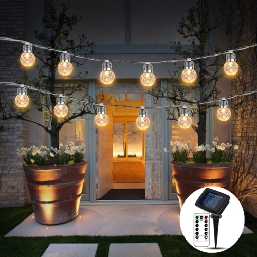 

6m 20LEDs Pineapple String Lights Garden Indoor Holiday Decoration Lamp, Power: Solar+Remote Control