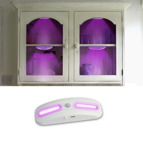 

1 PC 4W Home Induction LED Cabinet Light Human Body Sensor UV Sterilization Night Light