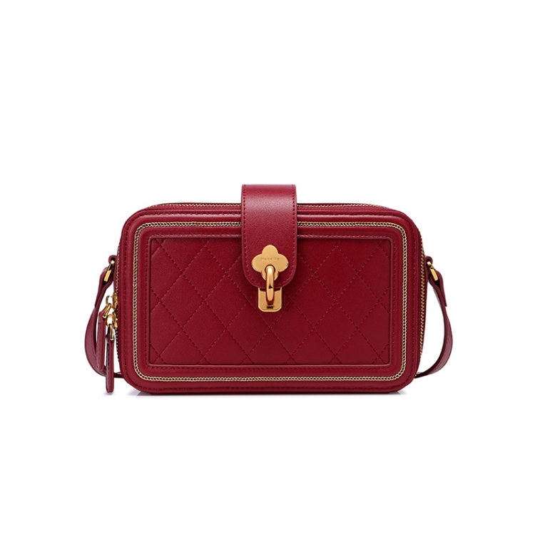 

NUCELLE Autumn And Winter Single-Shoulder Casual Messenger Ladies Camera Bag, Colour: Classical Red