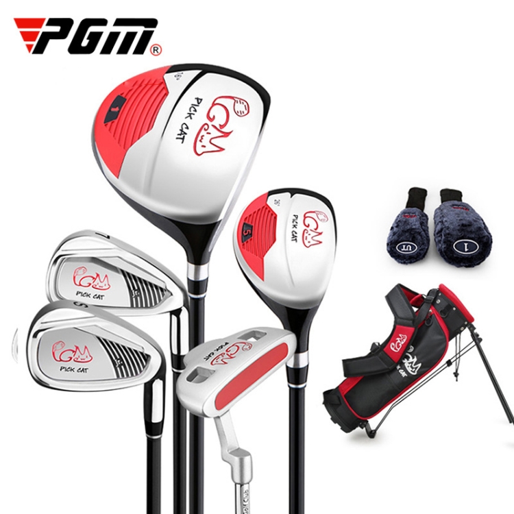 

PGM JRTG007 8 in 1 Children Golf Clubs Full Set Of Beginner Clubs Off-Site Clubs Set, Suitable Age: 9-12 Years Old (Black)