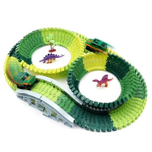 

Dinosaur Electric Track Racing Toy Assembled Educational Toy 203 PCS