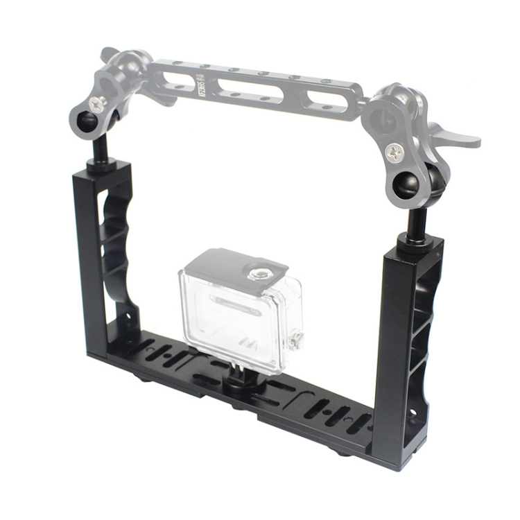 

Diving Special Bracket Dual Hand-Held Photography Adjustable Fill Light Arm Bracket For GoPro / Xiaoyi
