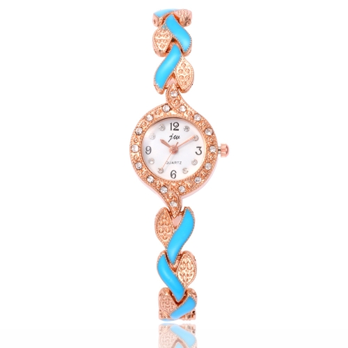 

Creative Ladies Leaf Bracelet Quartz Wrist Watch(Sky Blue)