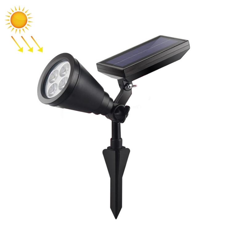 

4 LEDs Household Solar Lawn Light Outdoor Garden Light Plant Growth Light 0.5W (White Light)