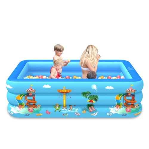 

Household Indoor and Outdoor Amusement Park Pattern Children Square Inflatable Swimming Pool, Size:150 x 110 x 50cm