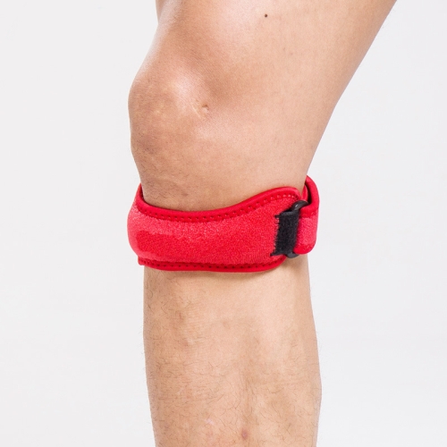 

2 PCS Silicone Patella Belt Outdoor Climbing Sports Compression Knee Pad(Red)