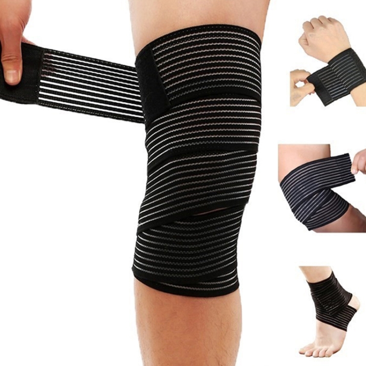 

2 PCS Elastic Winding Knee Pads Pressurized Mountaineering Riding Leggings Strap, Length: 180cm