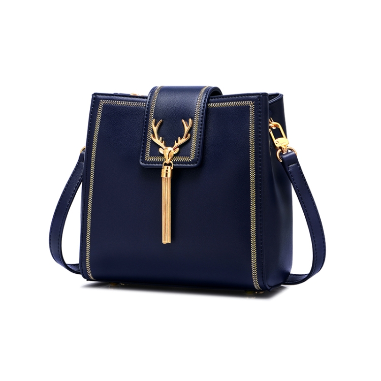 

JUST STAR Autumn And Winter Single-Shoulder Bag Casual Messenger Bag Ladies Tassel Square Bag(Fashion Blue)