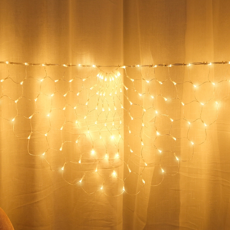 

Peacock Lights LED Fishing Net Lights Outdoor Waterproof String Lights Holiday Decoration Lights, EU Plug(Warm White Light)