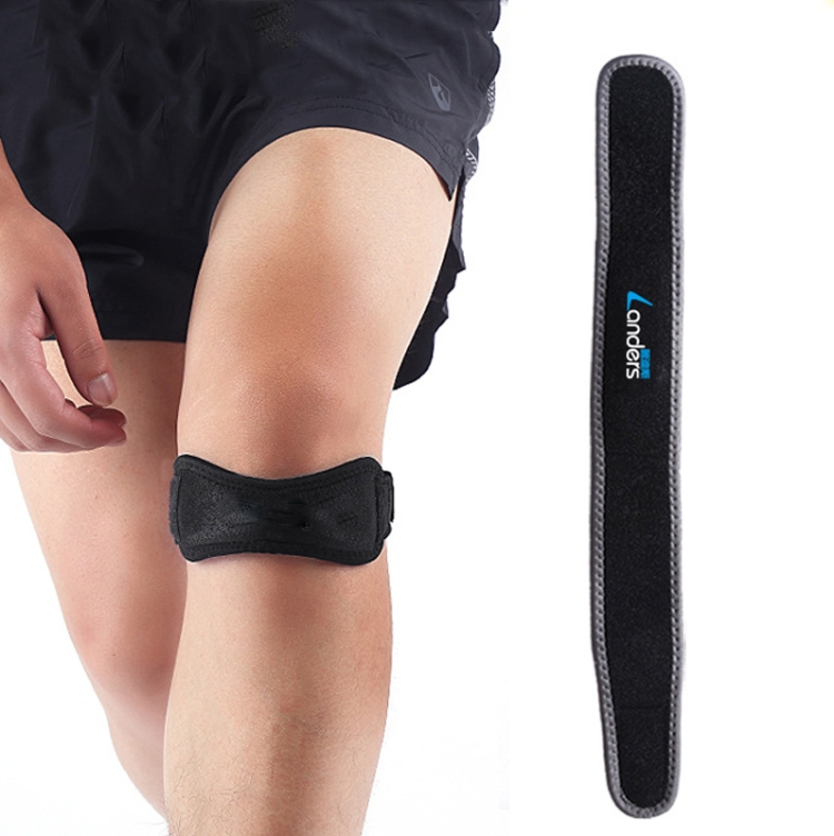 

Landers 2 PCS Patella Belt Compression Belt Running And Riding Sports Knee Pads for Men and Women(Gray Edging )