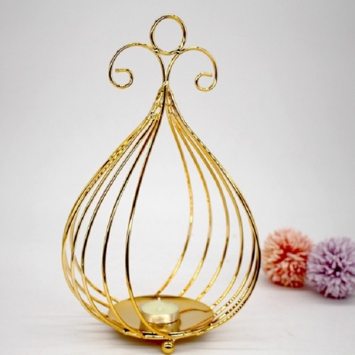 

Creative Candle Holder Electroplated Candle Holder Decoration Home Decorations, Size:Large(Gold)