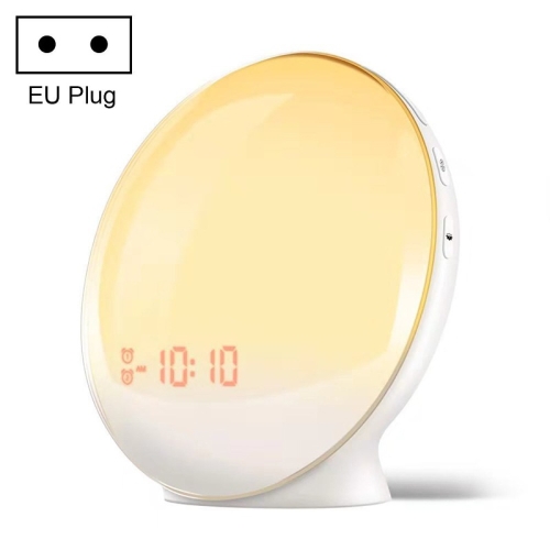 

Alexa Voice-Activated Electronic Alarm Clock Sunrise Wake Up Night Light Support Smart APP Control, EU Plug(White)