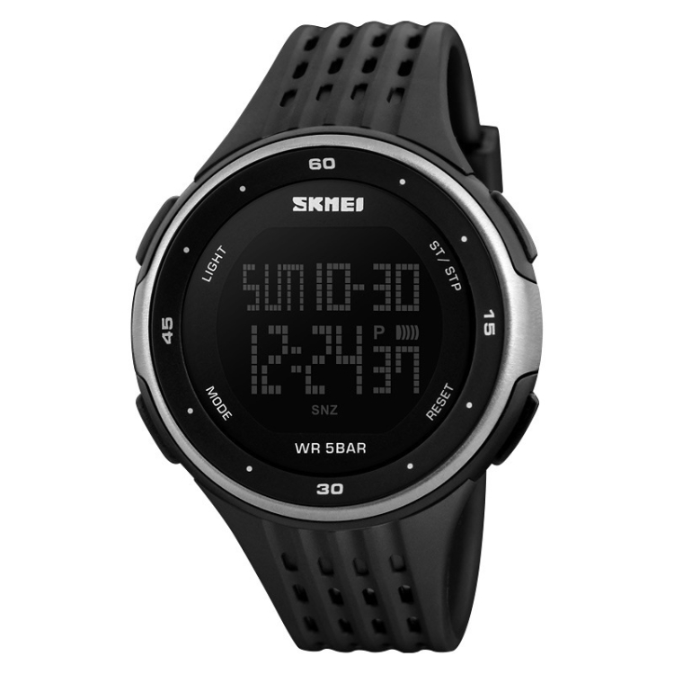 

SKMEI 1219 Men Multi-Function Electronic Watch Outdoor Sports Watch(Silver)