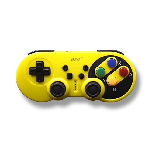 

Heart For Game Wireless Bluetooth GamePad Game Handle Controller Double Vibration Burst Handle With Somatosensory For Switch Pro(Yellow)